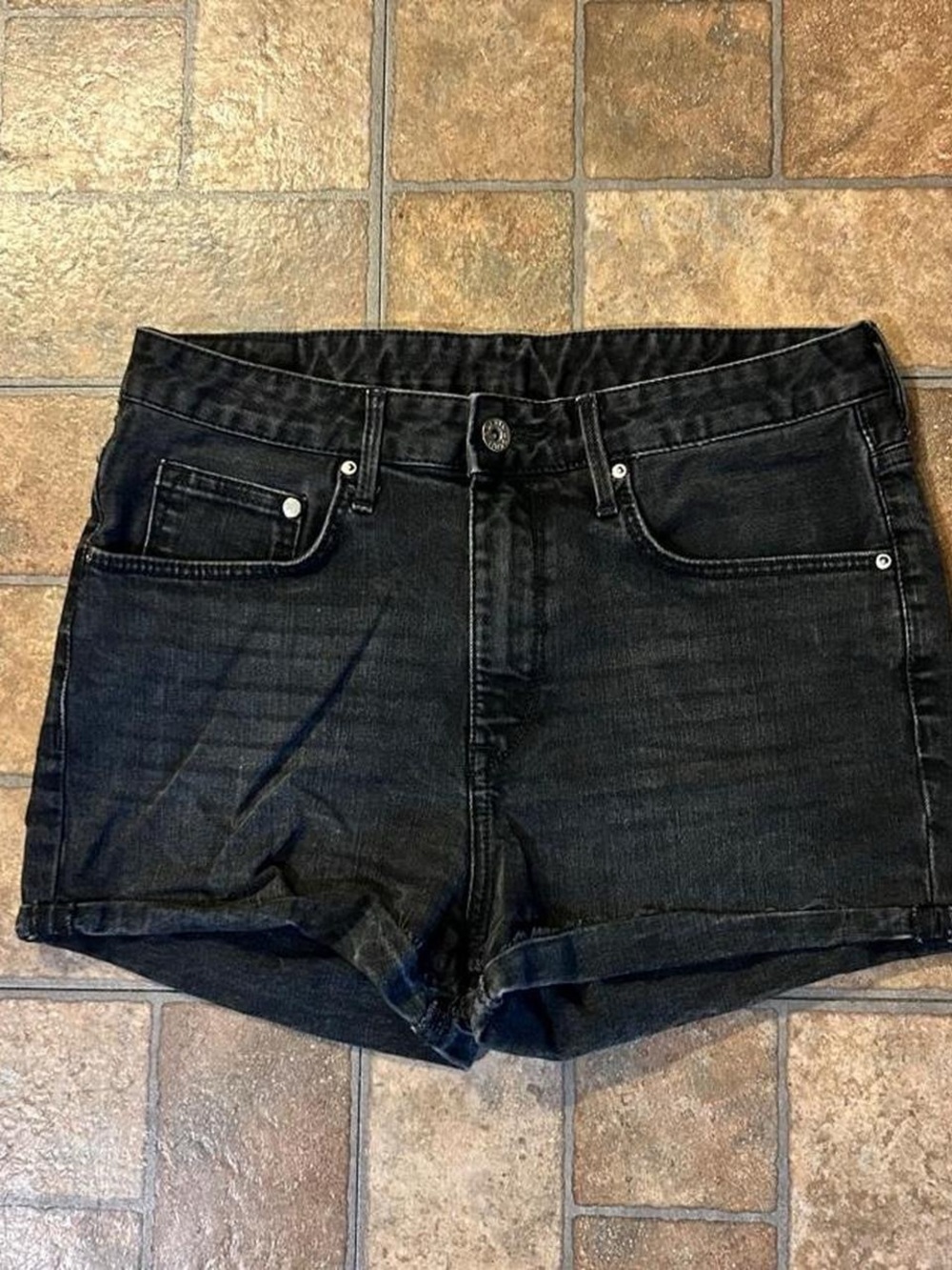 black shorts